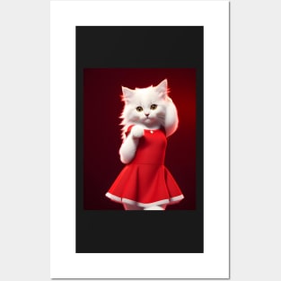 Dancing cat - Modern digital art Posters and Art